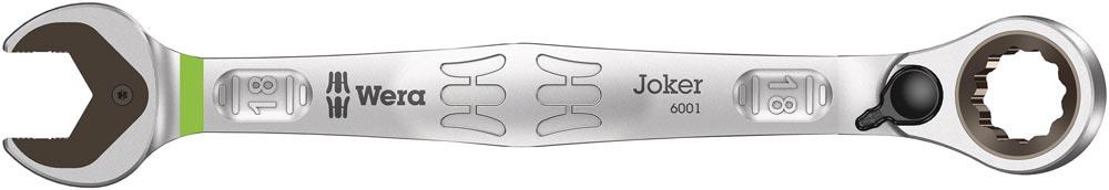Maulringratschenschlüssel Joker Schlüsselweite 18 mm Länge 234 mm umschaltbar, Ringseite 15 