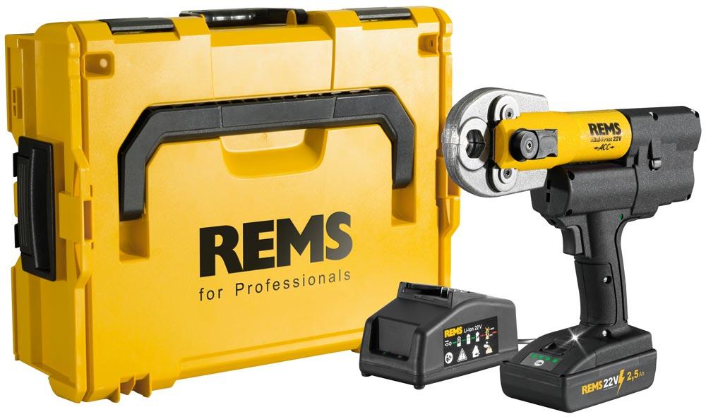 REMS Akku Pressmaschine Mini-Press 22 V Li-Ion inkl. Akku in L-Boxx Basic-Pack