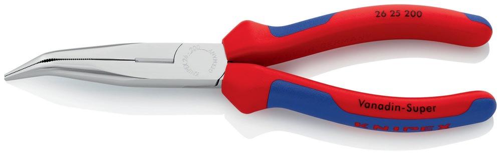 Flachrundzange Länge 200 mm verchromt 40 gewinkelt Mehrkomponenten-Hüllen Flachrundzange Länge 200 mm verchromt 40 gewinkelt Mehrkomponenten-Hüllen