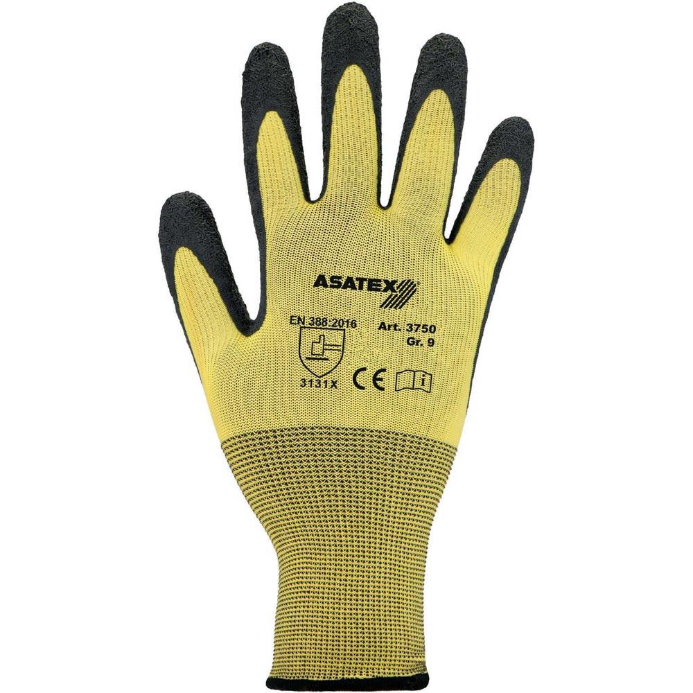 Handschuhe Größe 8 gelb/schwarz EN 388 PSA-Kategorie II