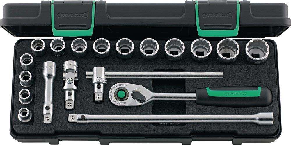 Steckschlüsselsatz 45/14/5i QR 19-teilig 3/8  Schlüsselweiten 8-22 mm Anzahl Zähne 80 12-Kant Steckschlüsselsatz 45/14/5i QR 19-teilig 3/8  Schlüsselweiten 8-22 mm Anzahl Zähne 80 12-Kant