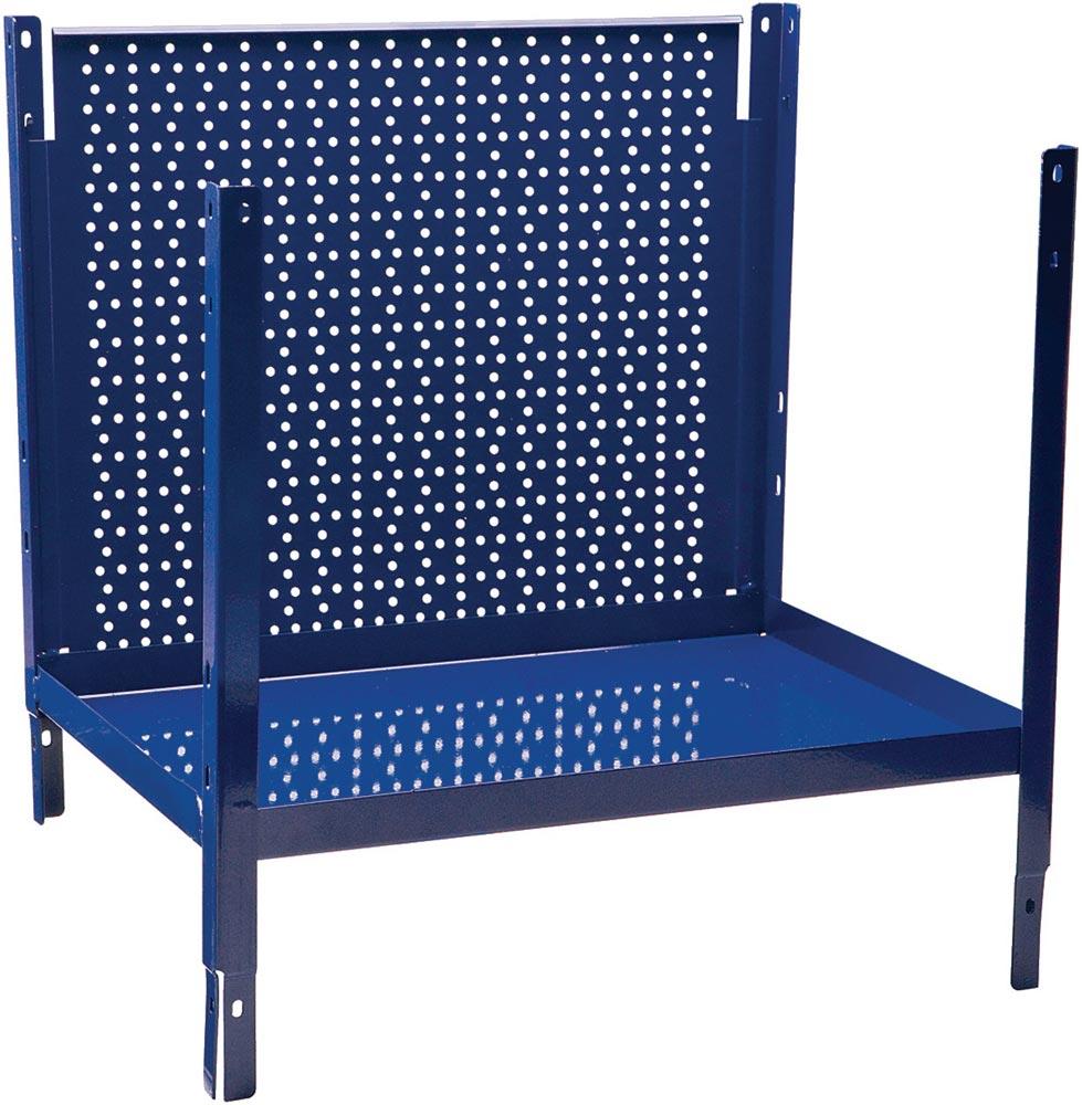 Regalelement LOGS 30 H520xB540xT390mm blau RAL 5022 mit Lochblechrückwand 2 Fachböden