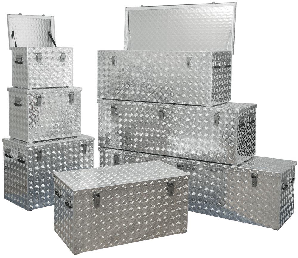 Aluminium Riffelblech-Box, BxTxH innen 1500x500x500 mm, Volumen 375 l