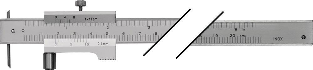 Streichmaß 200 mm mit Laufrolle