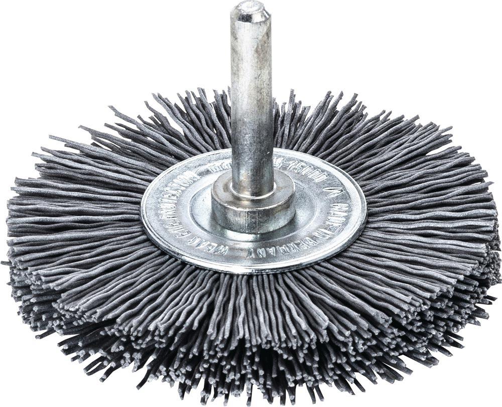 Rundbürste Ø 70 mm Schaft 6 mm SiC Schleifborsten Körnung 320 12 mm 15000 min- Rundbürste Ø 70 mm Schaft 6 mm SiC Schleifborsten Körnung 320 12 mm 15000 min-