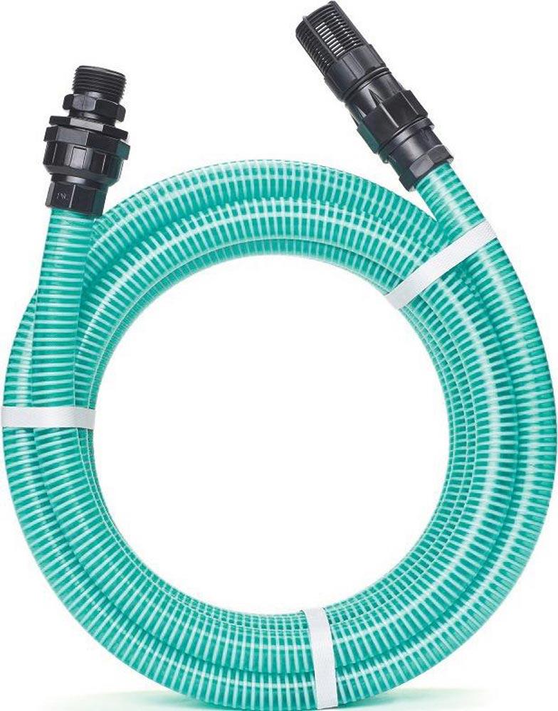 Saugschlauch-Garnitur RAUSPIRALFLEX Innen-Ø 22 mm transparent grün 2,6 mm Länge 7 m Rolle