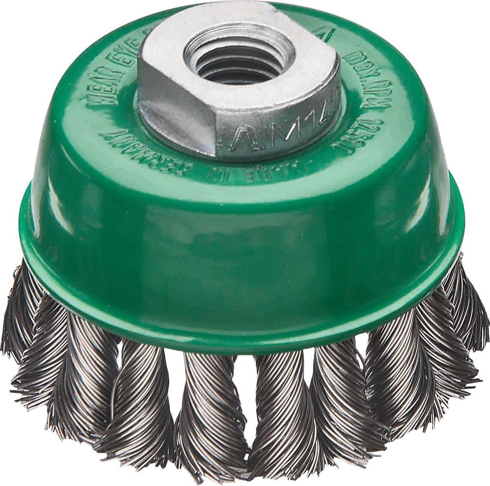 Topfbürste Ø 65 mm M14 Drahtstärke 0,5 mm Edelstahl Wechselzopf 12500 min- Topfbürste Ø 65 mm M14 Drahtstärke 0,5 mm Edelstahl Wechselzopf 12500 min-