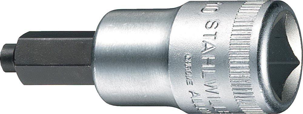 Steckschlüsseleinsatz 54 IC 1/2  Innen-6-kant, mit Zapfen Schlüsselweite 10 mm Länge 60 mm