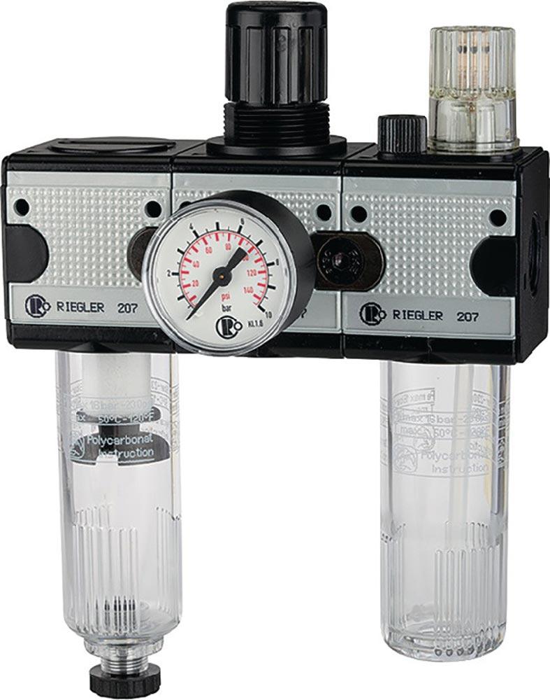 Wartungseinheit MULTIFIX Gewinde G 1/2  halbautomatisch BG II 3000 l/min Breite 200,8 mm Wartungseinheit MULTIFIX Gewinde G 1/2  halbautomatisch BG II 3000 l/min Breite 200,8 mm