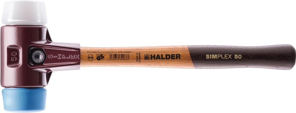 Schonhammer SIMPLEX Länge 300 mm Kopf-Ø 30 mm weich/mittelhart Holz TPE-soft blau/Superplastik weiß Schonhammer SIMPLEX Länge 300 mm Kopf-Ø 30 mm weich/mittelhart Holz TPE-soft blau/Superplastik weiß