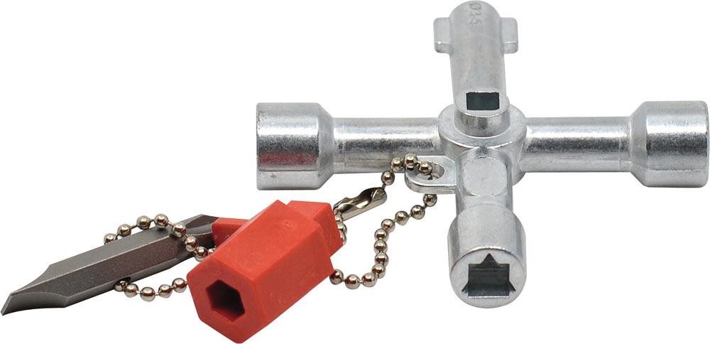 Schaltschrankschlüssel Universal 10 Funktionen mit Bitadapter