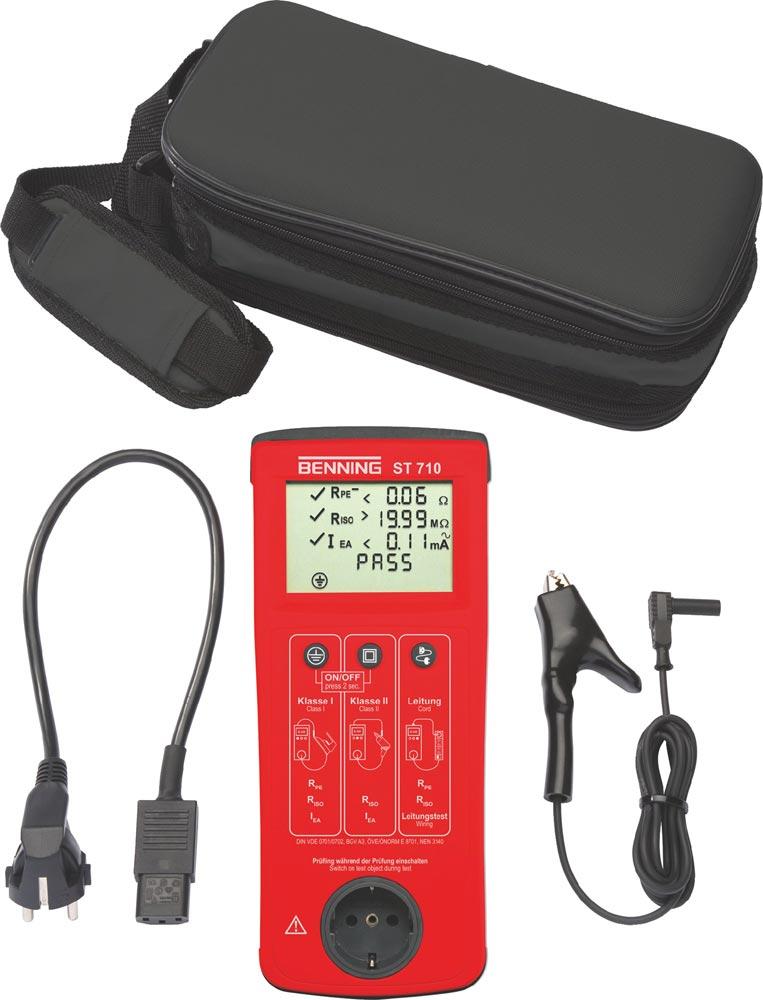 Gerätetester ST 710 2500 Prüflinge/mit Prüfgerät/Prüfleitung L270xB115xH55mm Gerätetester ST 710 2500 Prüflinge/mit Prüfgerät/Prüfleitung L270xB115xH55mm
