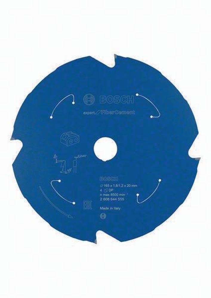 Kreissägeblatt Außen-Ø 165 mm Zähnezahl 4 TCG Bohrung 20 mm Schnittbreite 1,8 mm HM