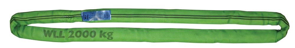 Rundschlinge DIN EN 1492-2 Umfang 2 m grün Tragf. einf. 2000 kg