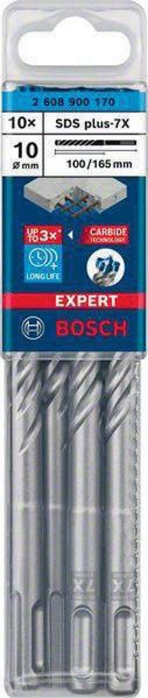 Hammerbohrer Expert SDS-7X Ø 10 mm Arbeits-L.100 mm L.165 mm SDS-plus 10 Stück Hammerbohrer Expert SDS-7X Ø 10 mm Arbeits-L.100 mm L.165 mm SDS-plus 10 Stück