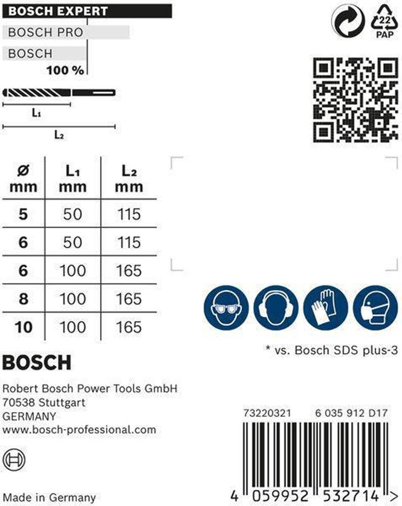 Hammerbohrer-Satz Expert plus 7X 5- teilig SDS Plus Kunststoffkassette mit Euroloch