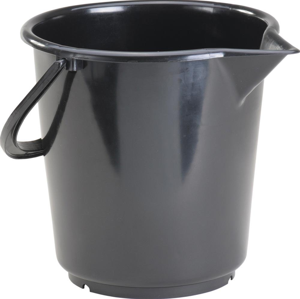 Eimer 10,5 l HD-Polyethylen schwarz Kunststoffbügel Ø 286 mm Höhe 283 mm